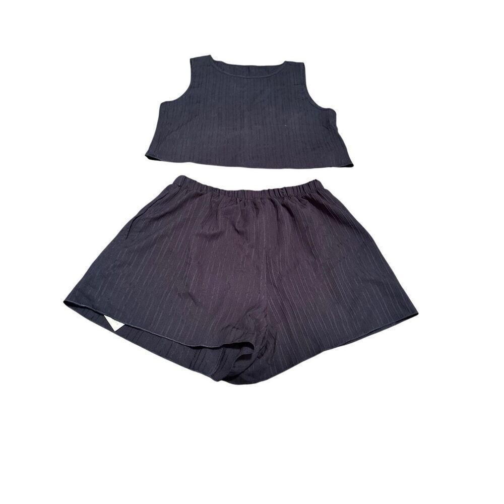 Cupshee tank shorts 2 piece set navy blue sz medium